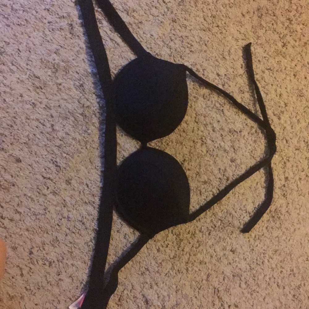 Vs halter banded bikini top